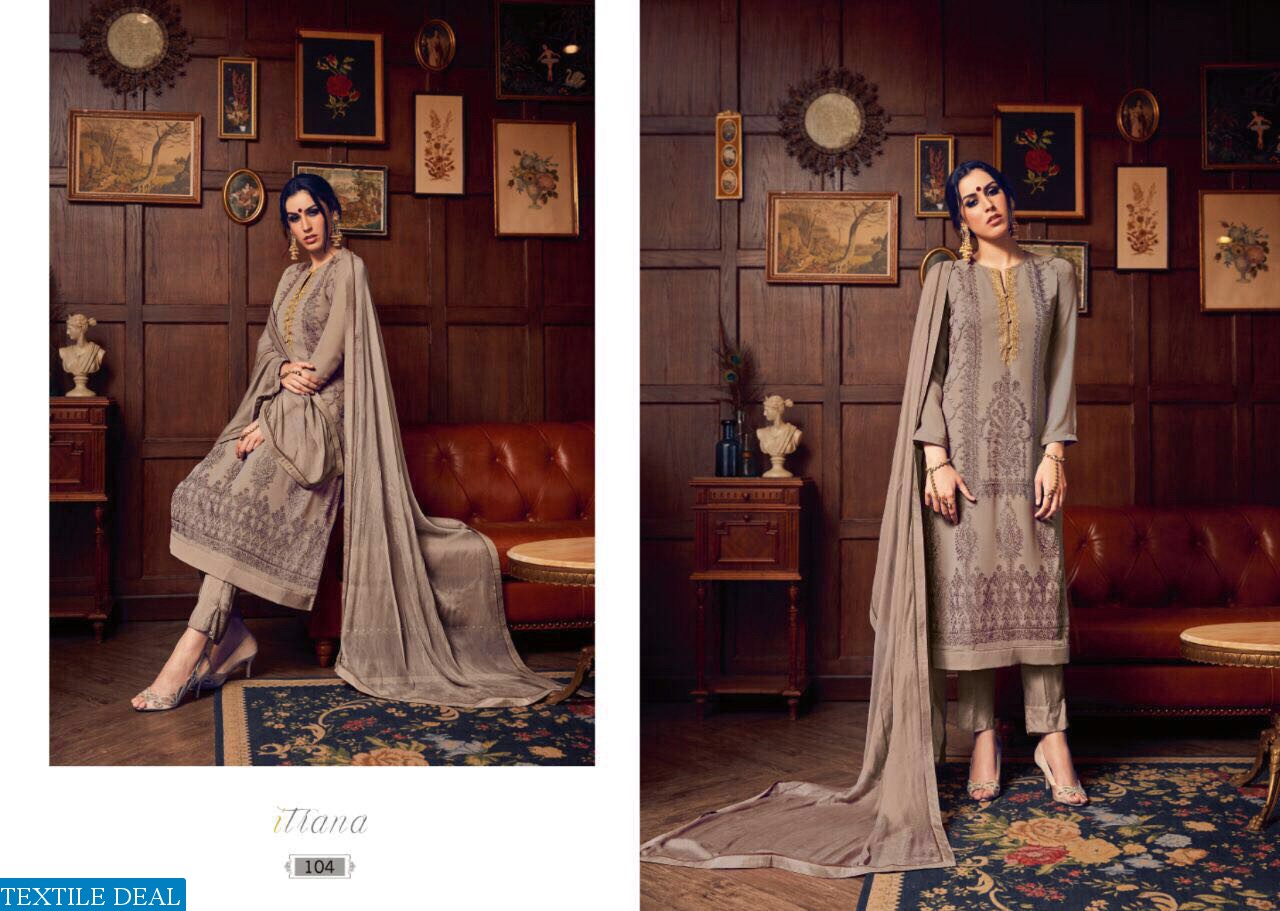 Itrana Zaina Wholesale Embroidered Straight Suits